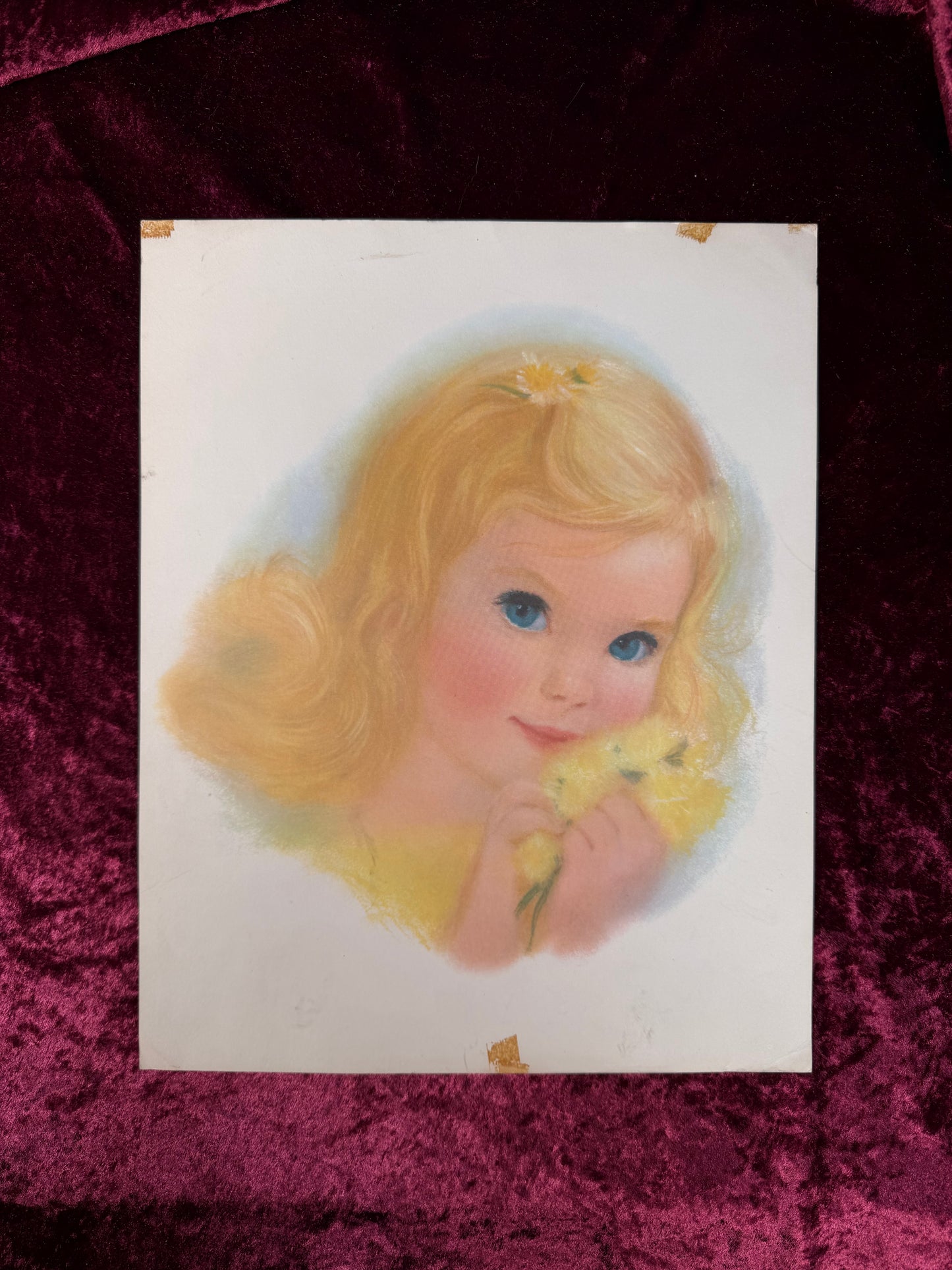 Vintage Ephemera - 1960s Print - American Beauty Flower Girl - Northern Paper Mill