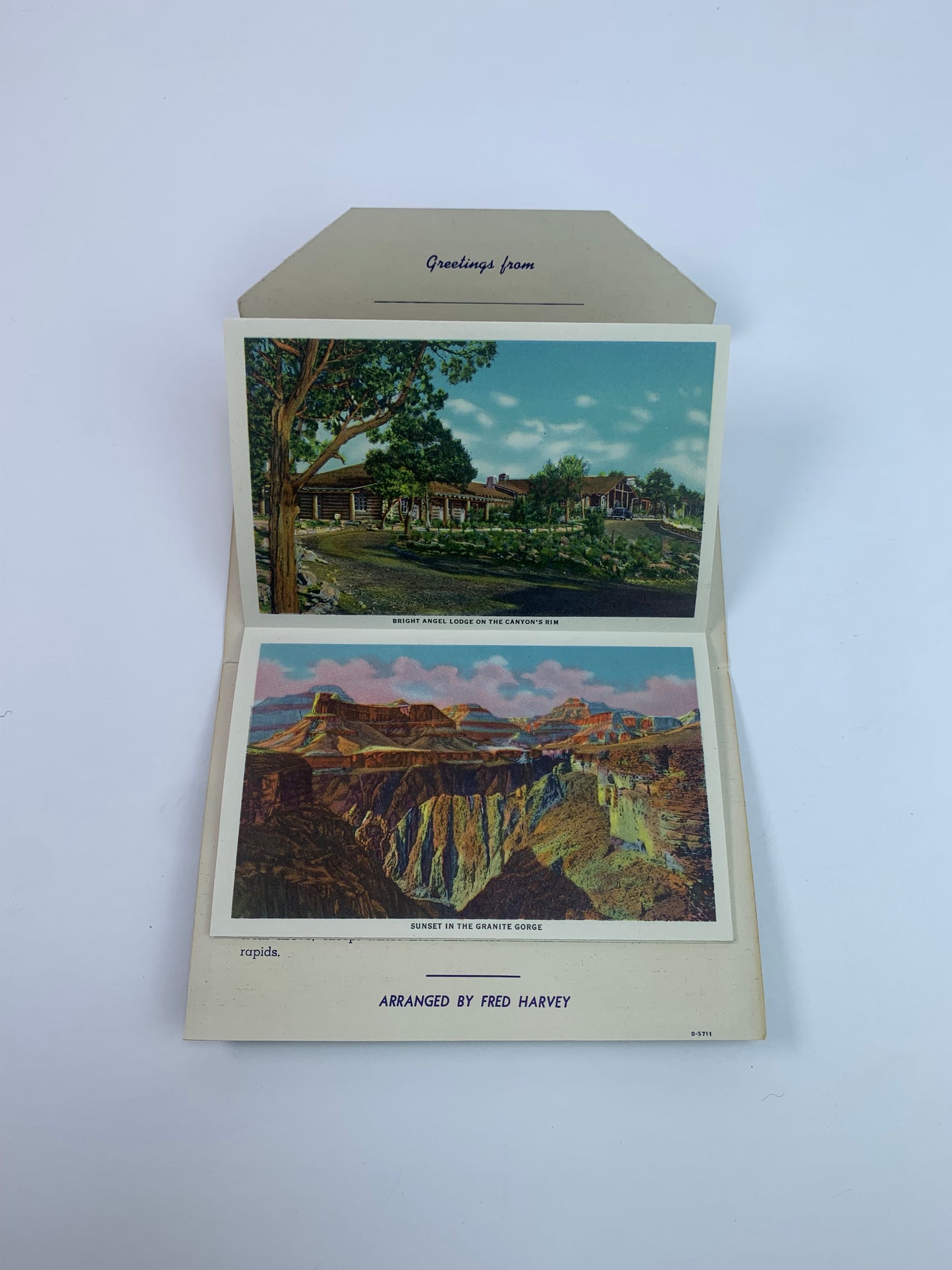 Vintage Ephemera - Souvenir Postcard Booklet - Grand Canyon National Park - Fred Harvey