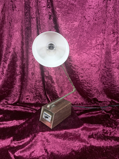 Vintage Tensor Portable Desk Lamp - Adjustable Gooseneck Faux Wood Grain Base