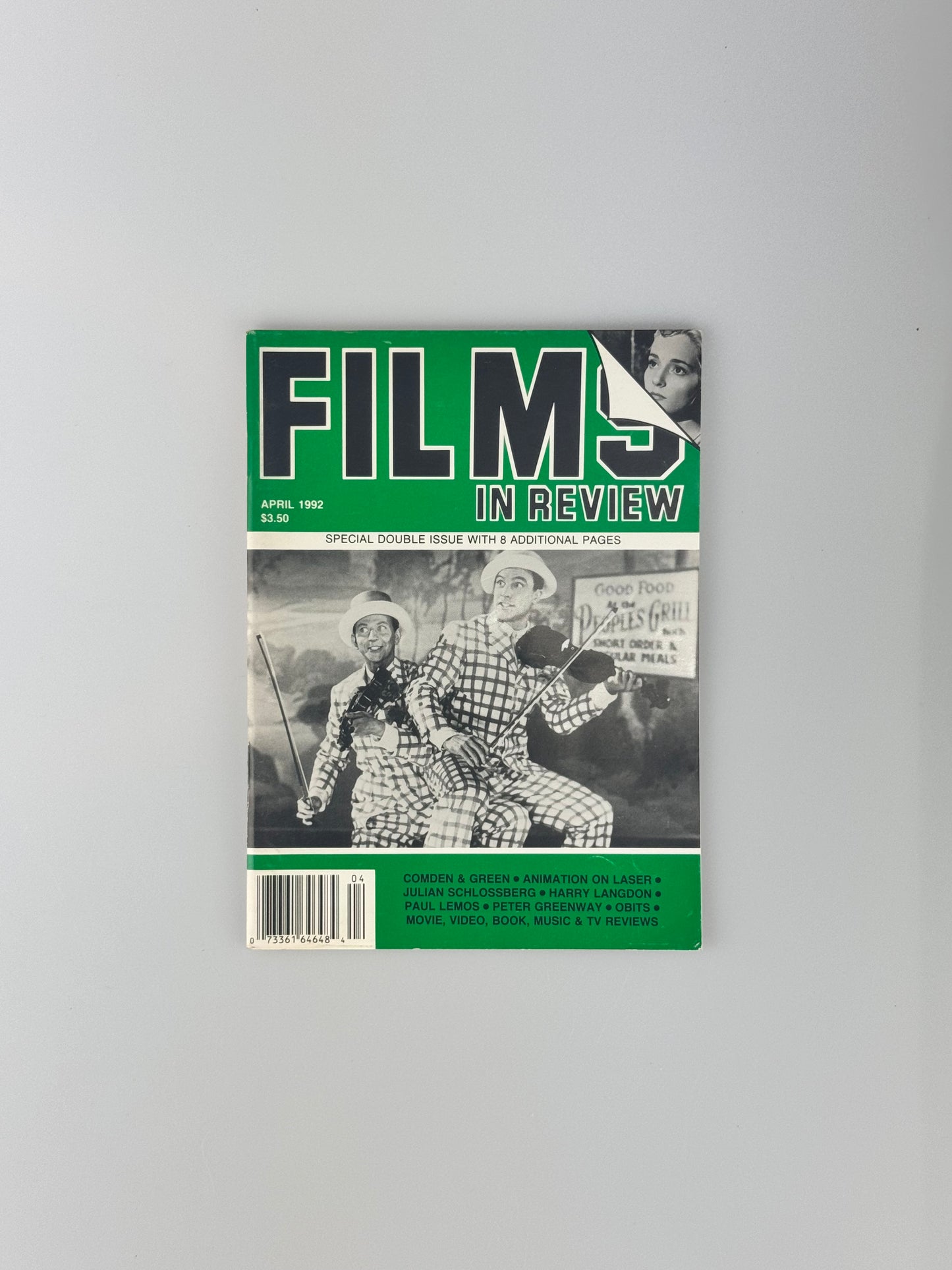 Films In Review Magazine - April 1992 - Comden & Green, Animation On Laser, Harry Langdon, Paul Lemos