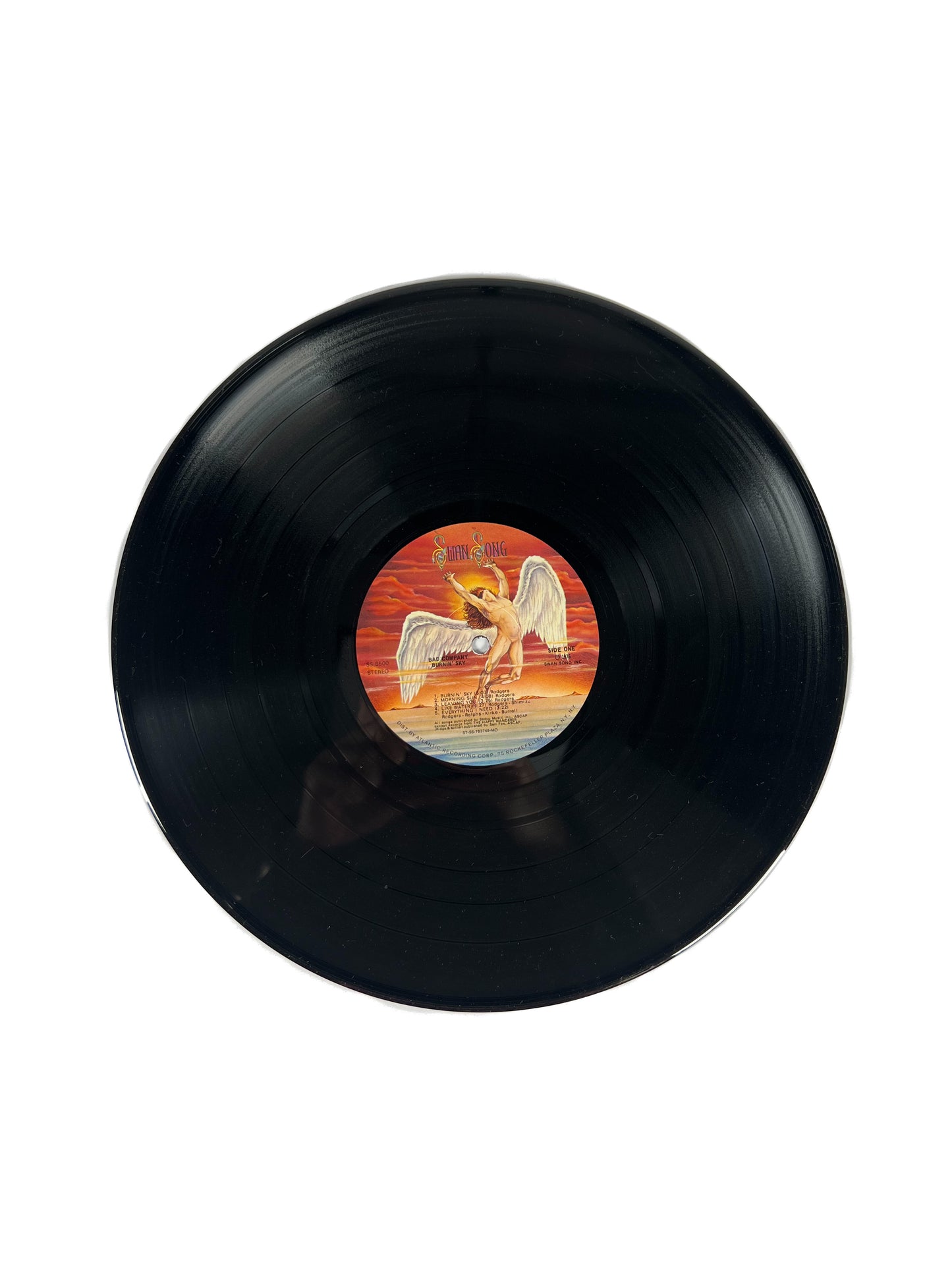Vintage 12" Vinyl Record - Bad Company - Burnin' Sky - Swan Songs - 1976
