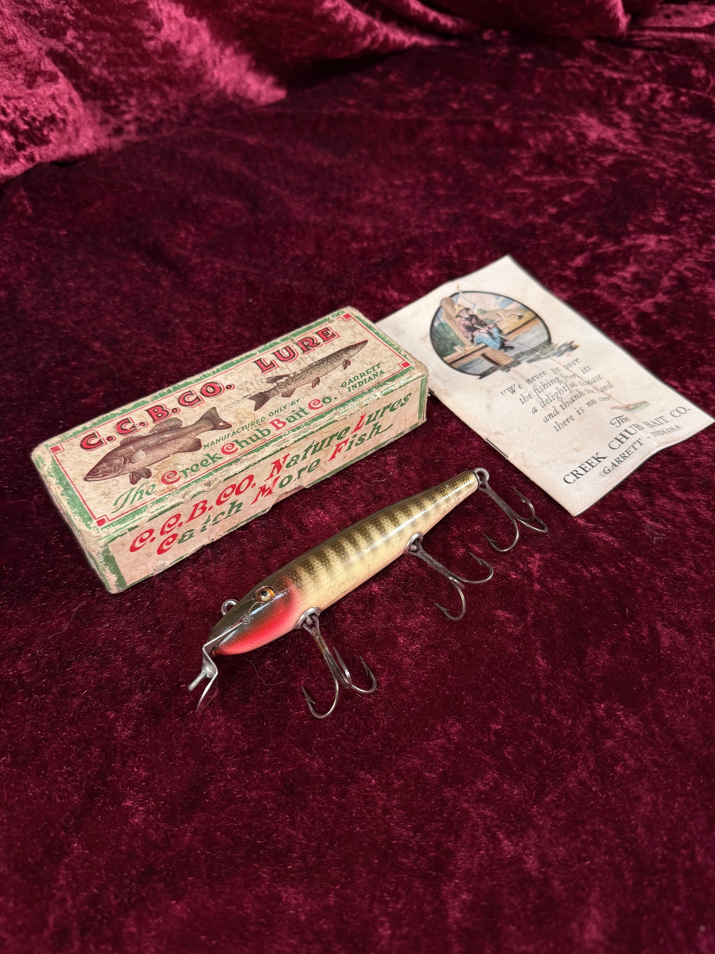 Vintage Creek Chub Bait Co. Wood Fishing Lure - Pikie Minnow 700 Series with Original Box
