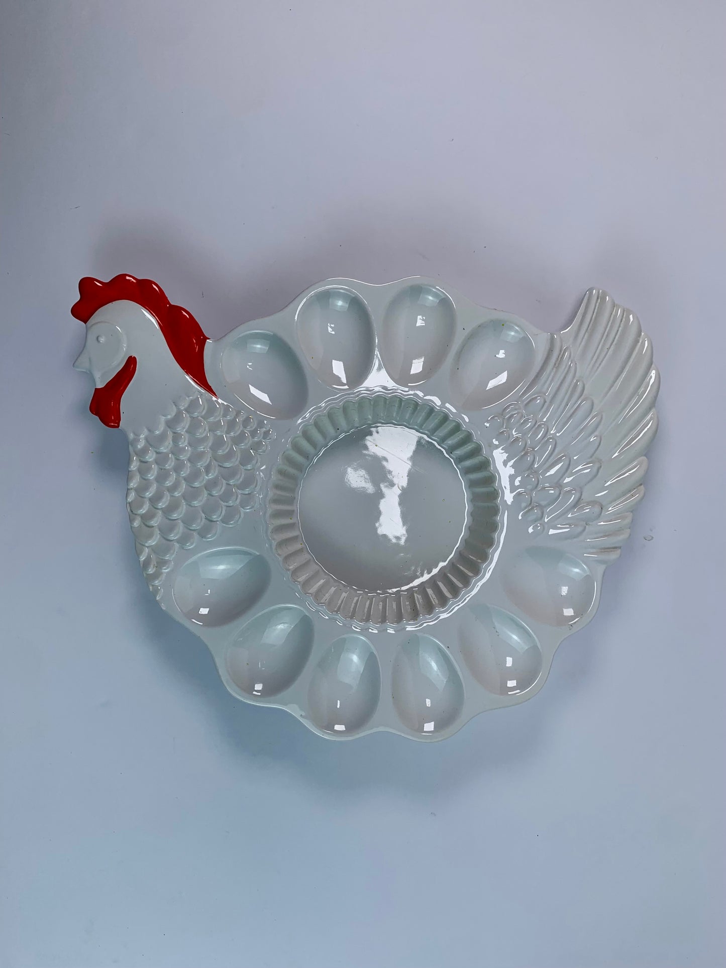 Vintage Serveware - Deviled Egg Plate - Chicken - Teleflora