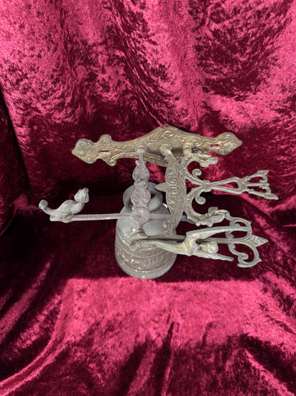 Antique Metal Monastery / Sanctuary Bell – Winged Angel - Latin Engraved