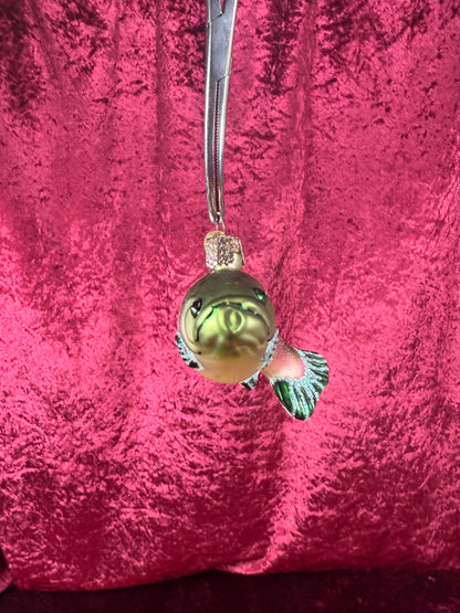 Vintage Christmas - Handblown Glass Ornament - Trout Fish - QVC