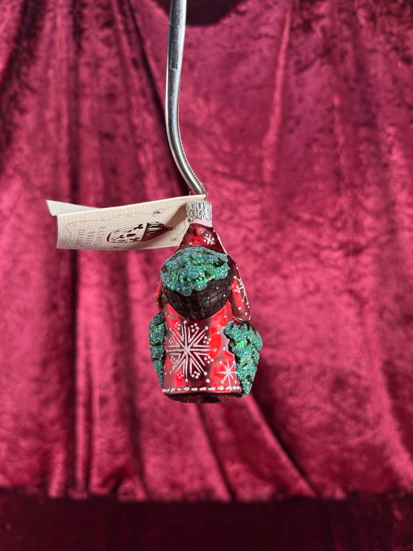 Vintage Christmas - Handblown Glass Ornament - Santa Claus Through The Woods - Patricia Breen - Poland