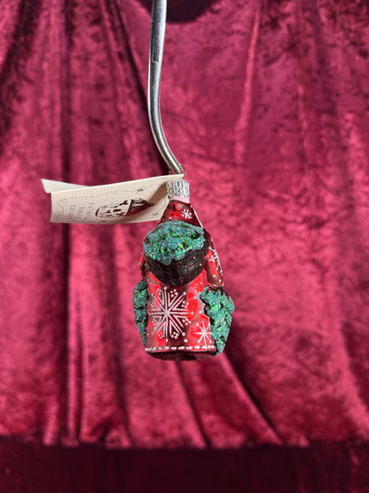 Vintage Christmas - Handblown Glass Ornament - Santa Claus Through The Woods - Patricia Breen - Poland