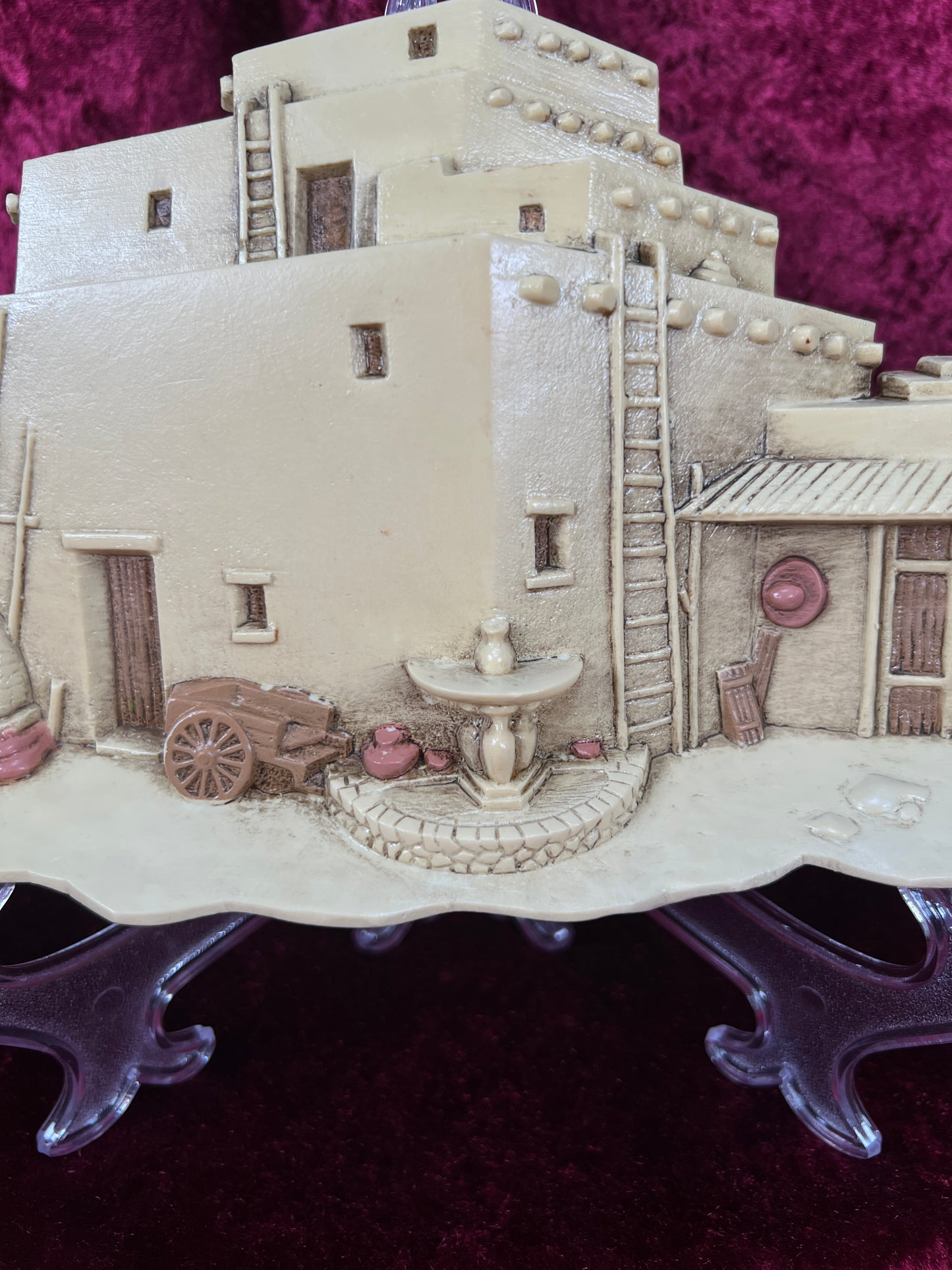 Vintage Wall Plaque Set - Southwestern Mission Church and Adobe Village - Burwood Products