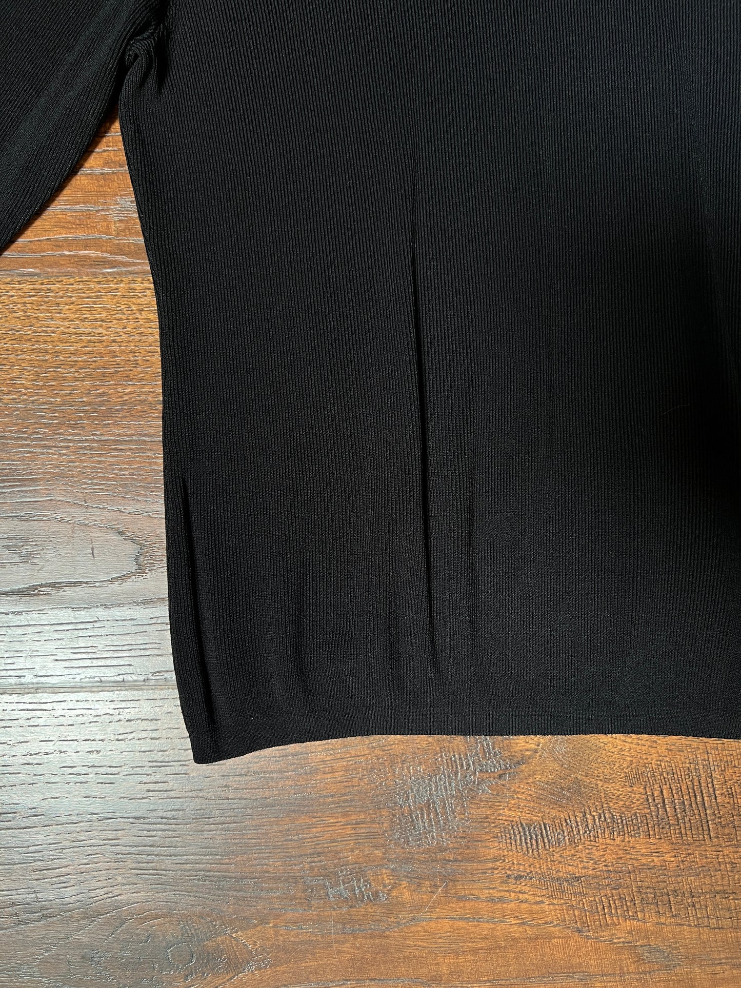 Vintage Hannah Jones Knit Top - Black Rhinestone Lattice Neckline - Medium