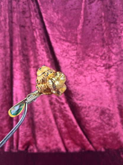 Vintage Christmas - Handblown Clip On Glass Ornament - Yellow Bee - Inge Glas - Germany