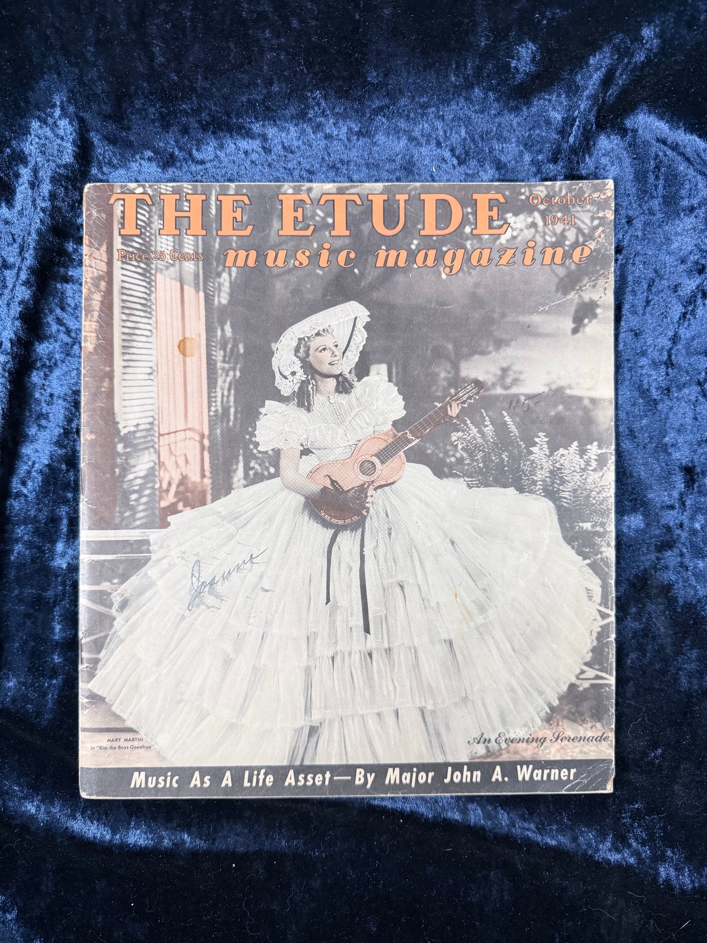 Vintage Paper Music Magazine – Mary Martin Cover October 1941 Etude