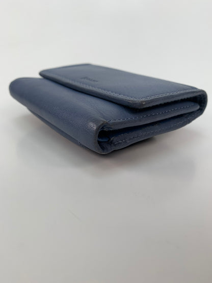 Vintage Wallet - Genuine Leather Trifold Wallet - Blue - Rolfs