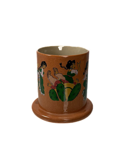 Vintage Tiki Mug - 1964 Trader Vic's Senor Pico Risque Loball Mug