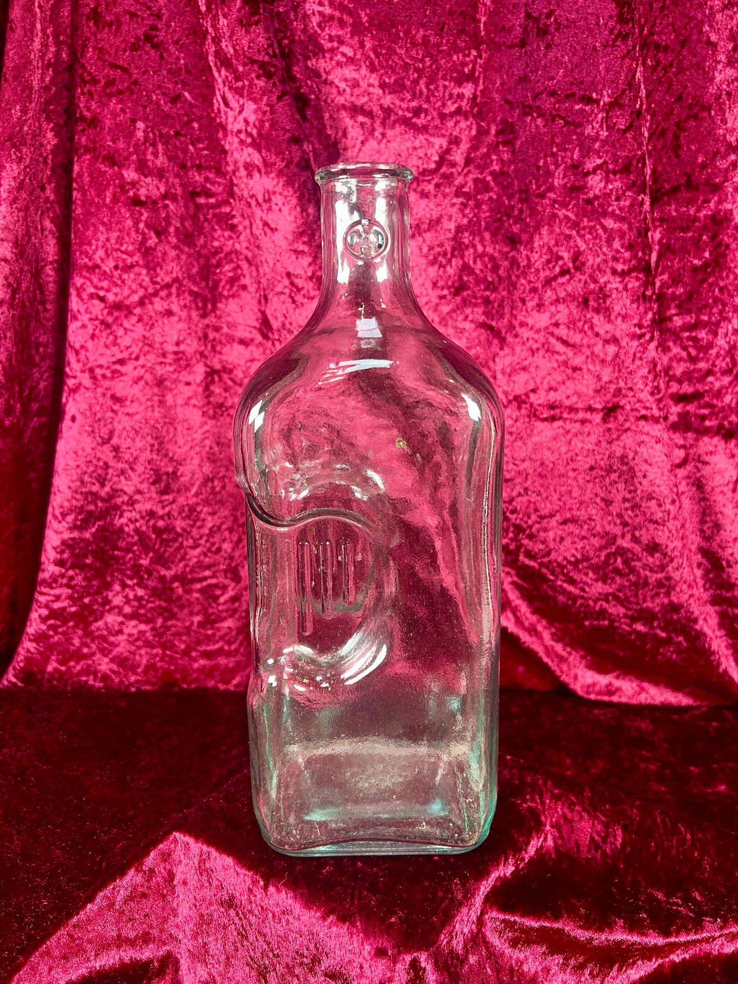 Vintage Barware - Heavy Glass Jug - Clear Green Glass - Amici - Made In Spain