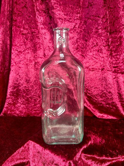 Vintage Barware - Heavy Glass Jug - Clear Green Glass - Amici - Made In Spain