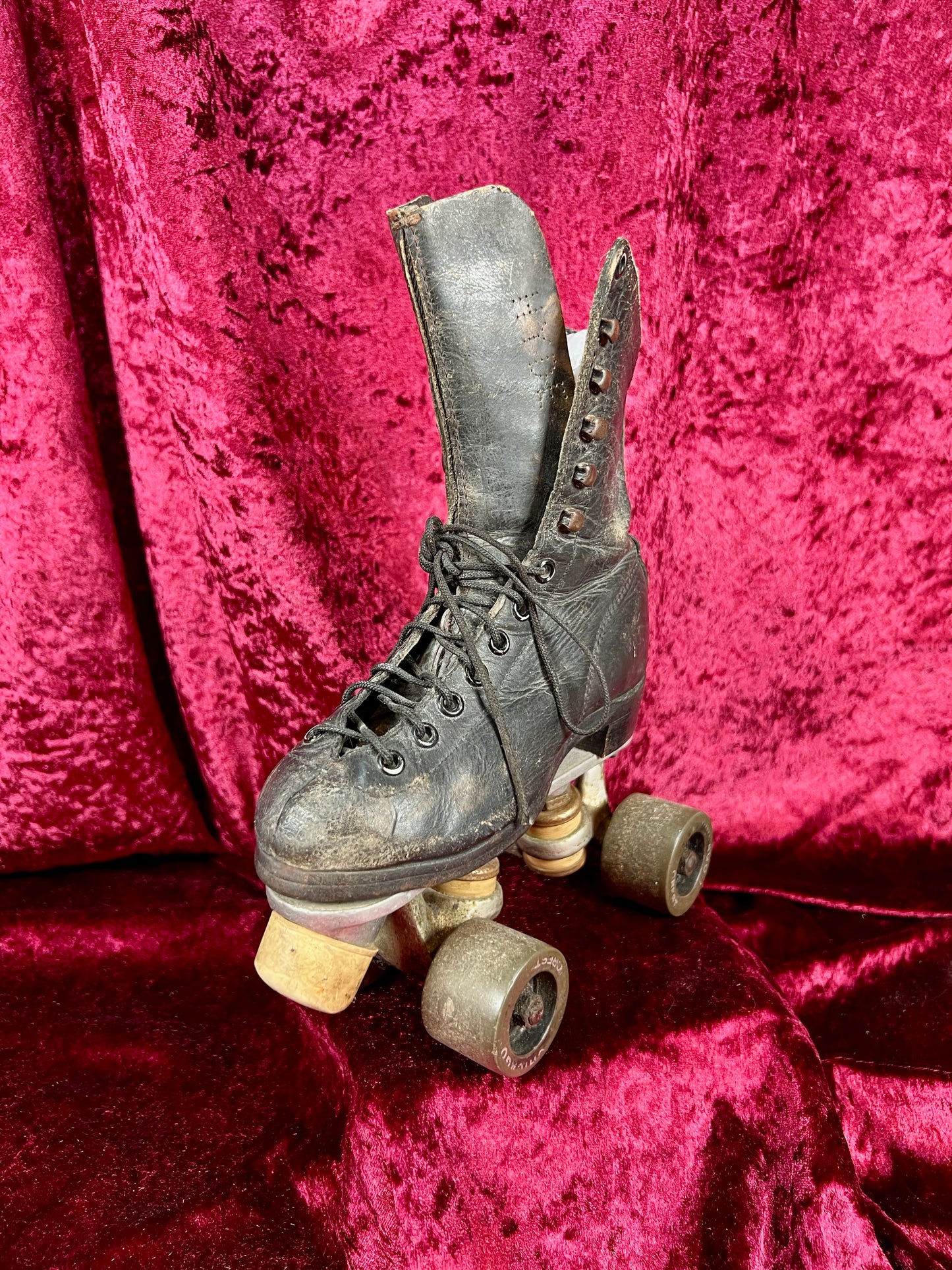 Vintage Leather Roller Skates – Black Leather - Chicago Wheels and Sure-Grip Trucks