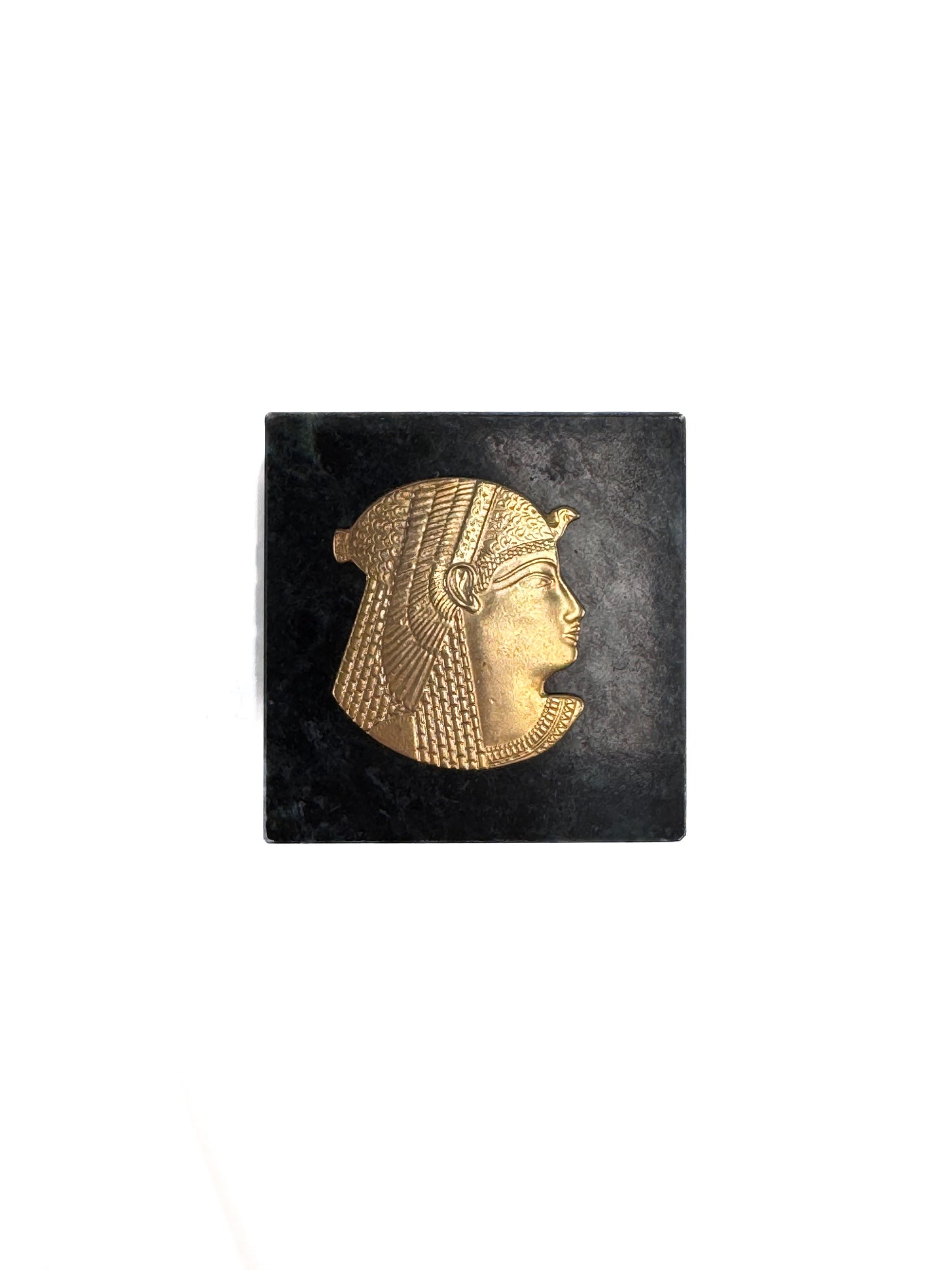 Vintage Paperweight - Egyptian Head on Stone