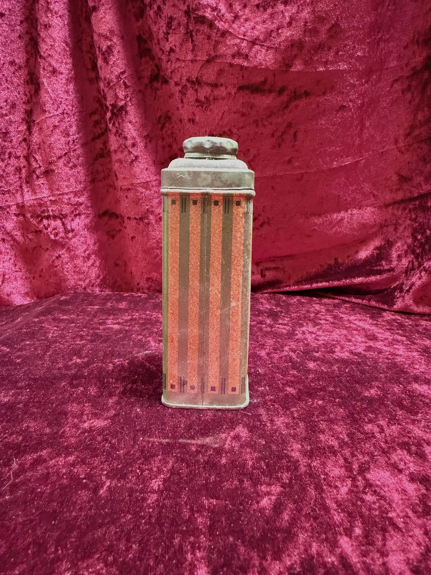 Vintage Medicine Cabinet - 1930s Art Deco Metal Tin - Mennen Talcum For Men