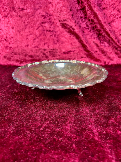 Vintage Silverplate Bowl – Tri-Footed Serving Dish by WM. A Rogers