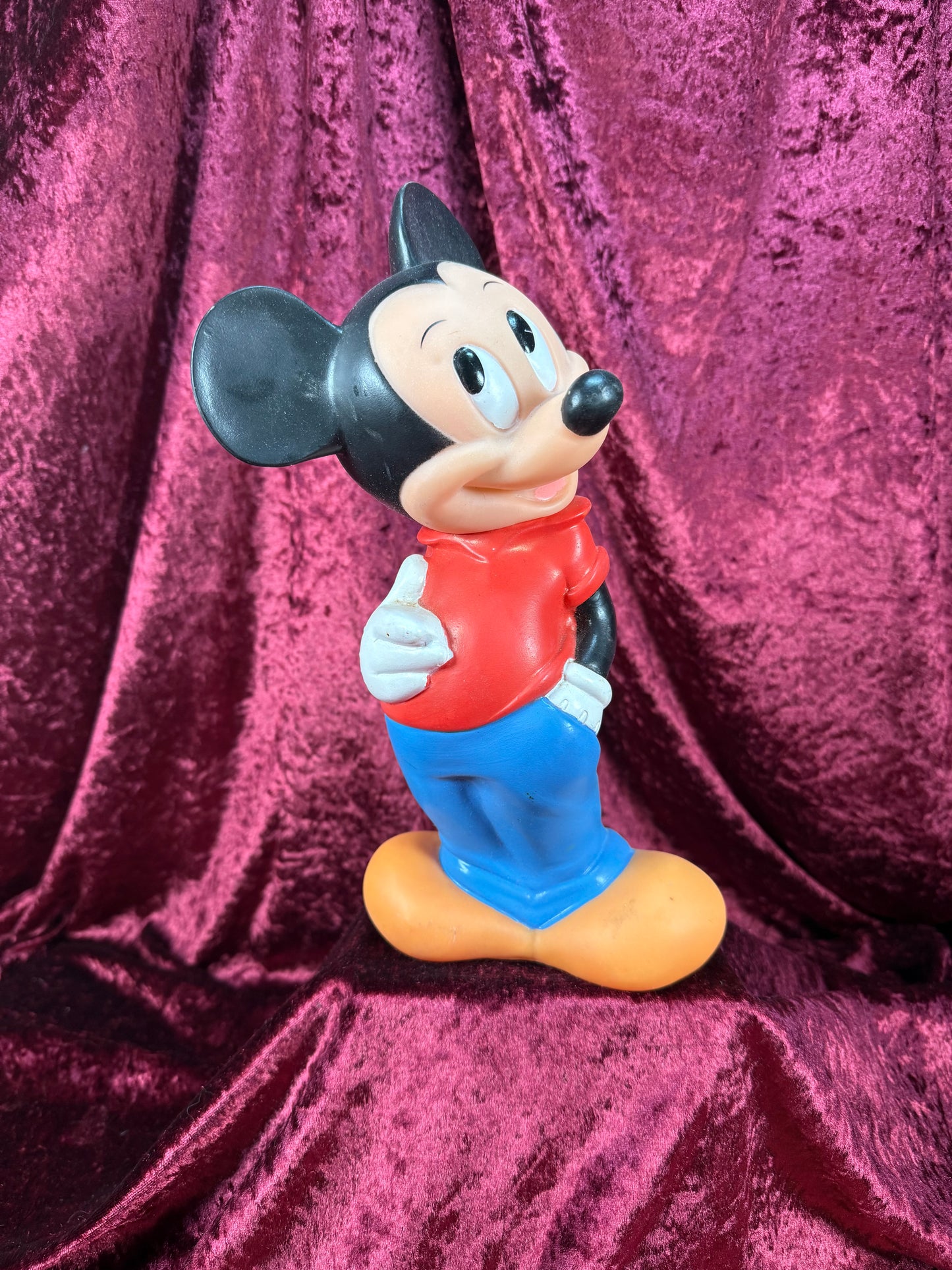 Vintage Collectibles - Mickey Mouse ILLCO Rubber Coin Bank