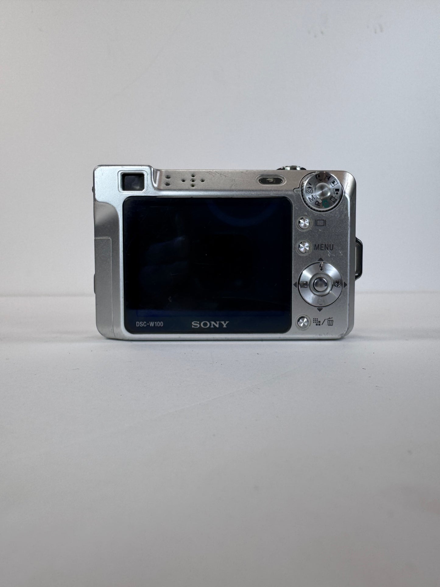 Vintage Digital Camera - Sony Cybershot DSC W100 8.1 MP - Silver - Tested Works w Battery and Memory Card