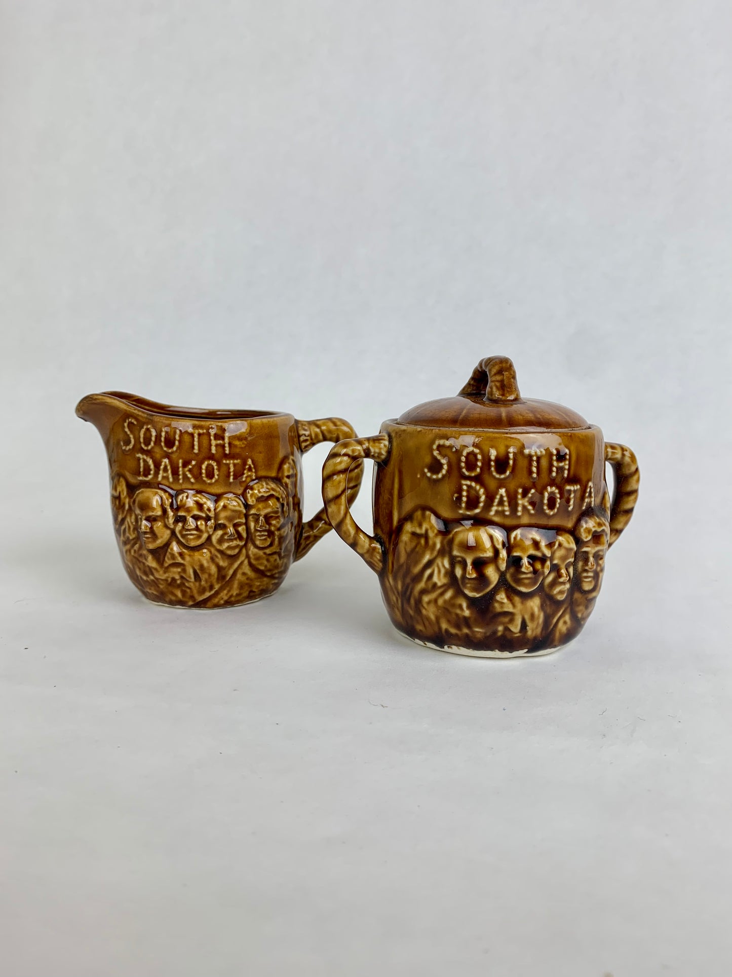 Golden Aspen by Thrifco Japan South Dakota Souvenir Cream & Sugar Bowl