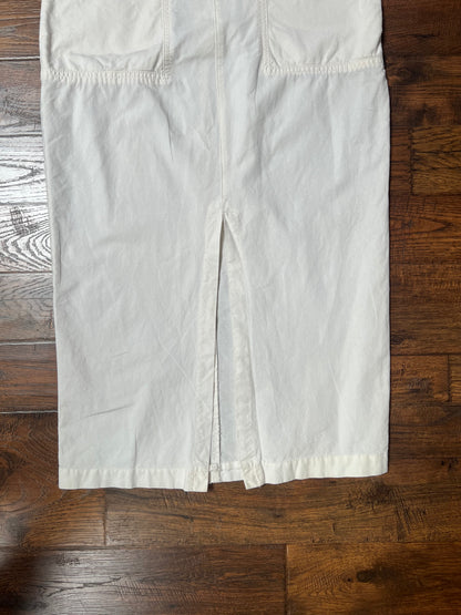 Vintage Clothing - Full Length Sleeveless Shirt Dress - Button Front - White - Medium - YES Clothing