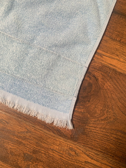 Vintage Dundee Decorative Hand Towel Set - Baby Blue with Floral Ribbon