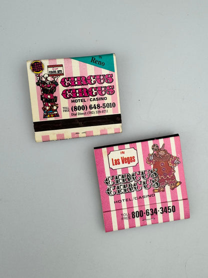 Vintage Casino Matchbooks - Circus Circus Reno & Las Vegas