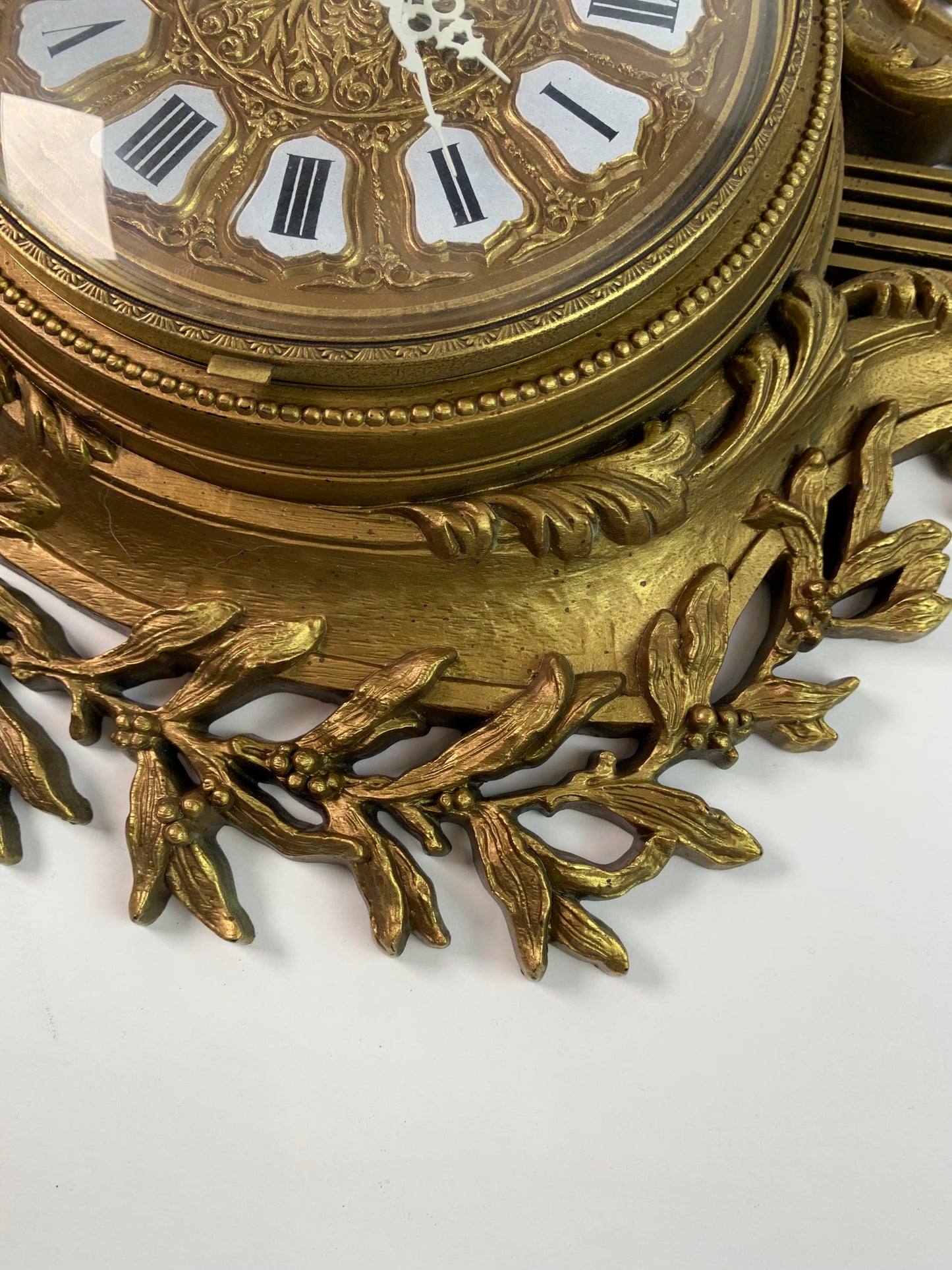 Vintage Wall Decor - Ornate Hollywood Regency Clock - Burwood - 1968