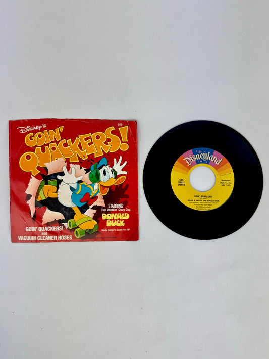 Vintage 7” Vinyl Record - Disney's "Goin' Quackers / Vacuum Cleaner Hoses" - 1980