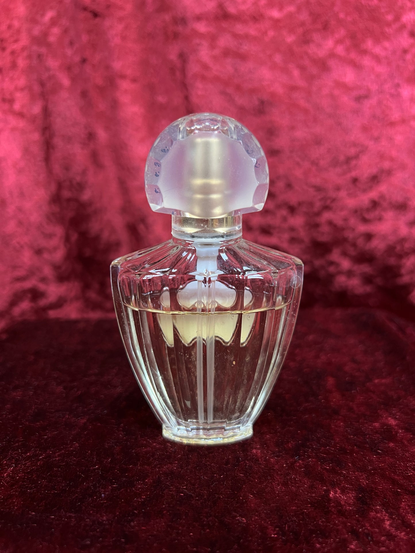 Vintage Glass Perfume Bottle - Guerlain Shalimar Eau de Cologne Paris