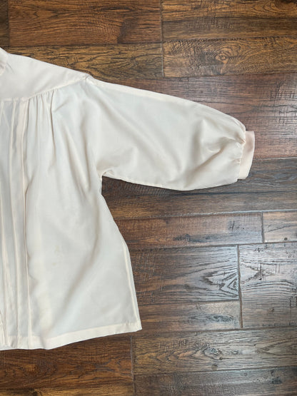 Vintage Clothing - Semi-Sheer Blouse - Pleated Front - Soft Pink - X-Large - Lady Arrow