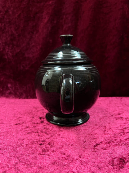 Vintage FIestaware Ceramic Teapot - Homer Laughlin Black 44 Oz Serving Pot