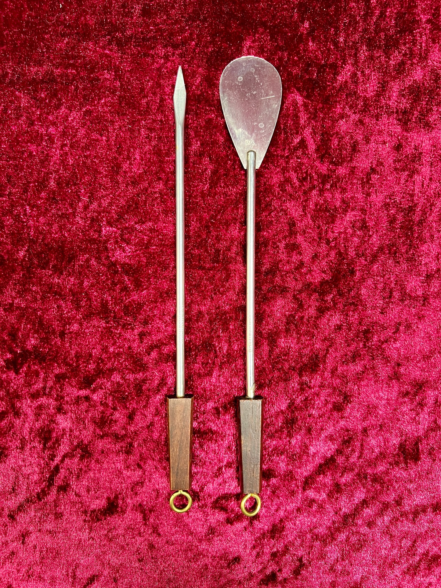 Vintage Barware - 5 Piece Cocktail Mixing Set - Stainless Steel / Wood Handles - Japan