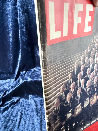 Vintage Paper LIFE Magazine – U.S. Masons Freemasonry October 1956