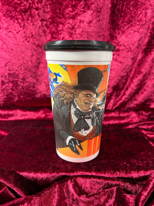Vintage Collectibles - McDonald's Plastic Lidded Cup - Penguin from Batman Returns