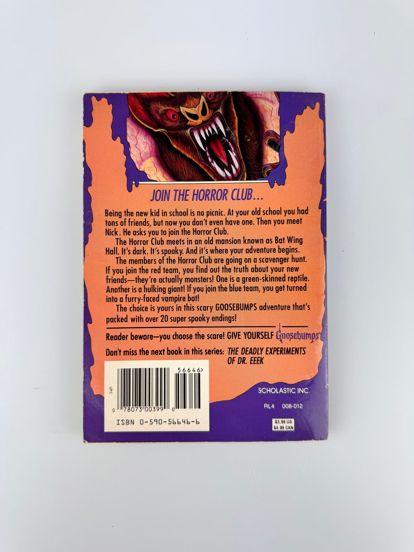 R.L. Stine Give Yourself Goosebumps Book | Reader Beware...You Choose The Scare!