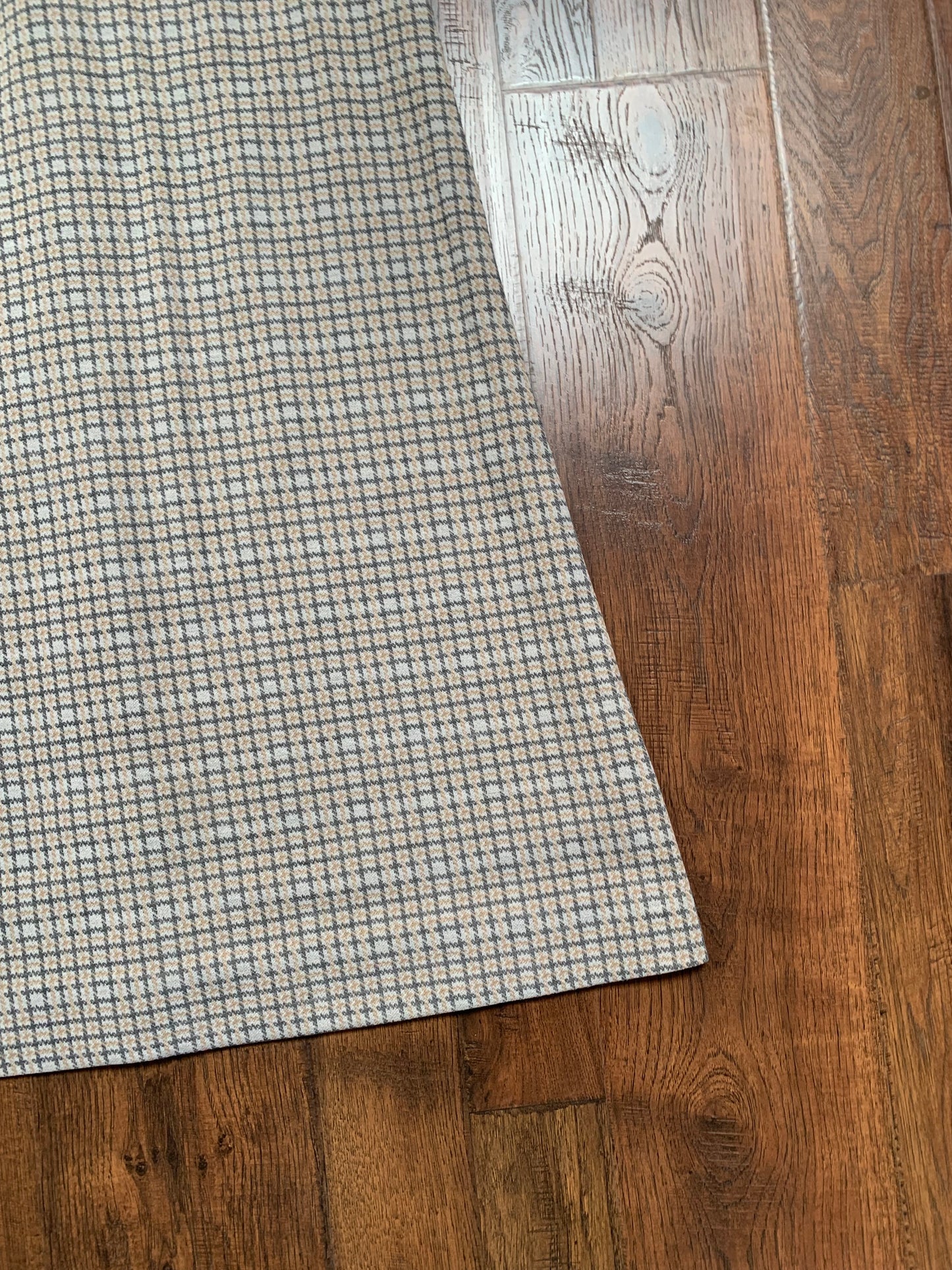 Vintage Clothing - Full Length Button Front Skirt - Neutral Plaid - Jantzen - X-Small - Made In USA