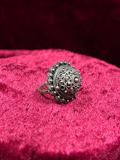 Vintage Jewelry - Poison Ring and Brooch Set - Sterling Silver - Made In Italy - Size 4