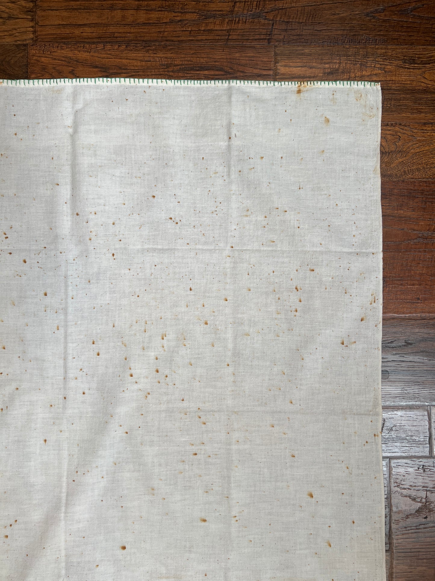 Vintage Linens - Square Tablecloth - Anthropomorphic Apple People - 36” X 35”