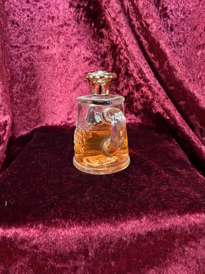 Vintage Glass Perfume Bottle – Miniature Watering Can - Roses, Roses - Avon