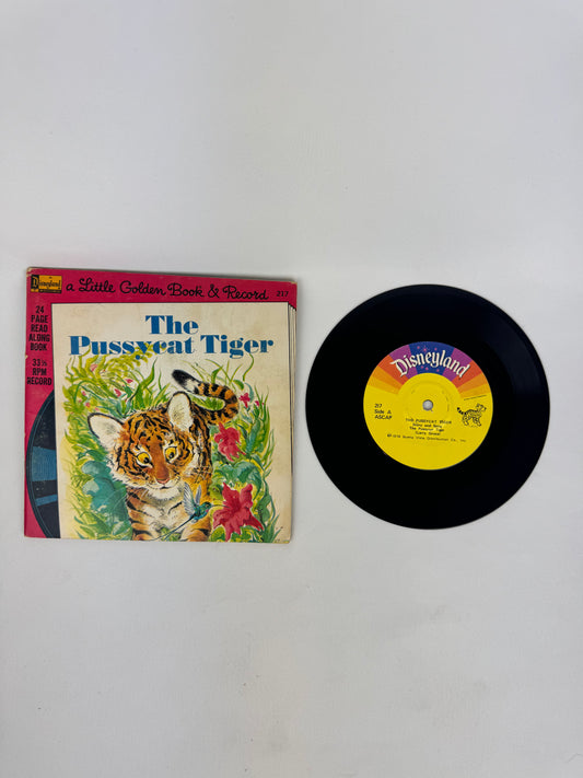 Vintage 7” Vinyl Book & Record - Little Golden Book "The Pussycat Tiger" - 1976