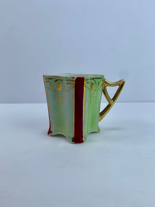 Vintage Kitchen - Demitasse Espresso Cup - Maroon & Green - 2"