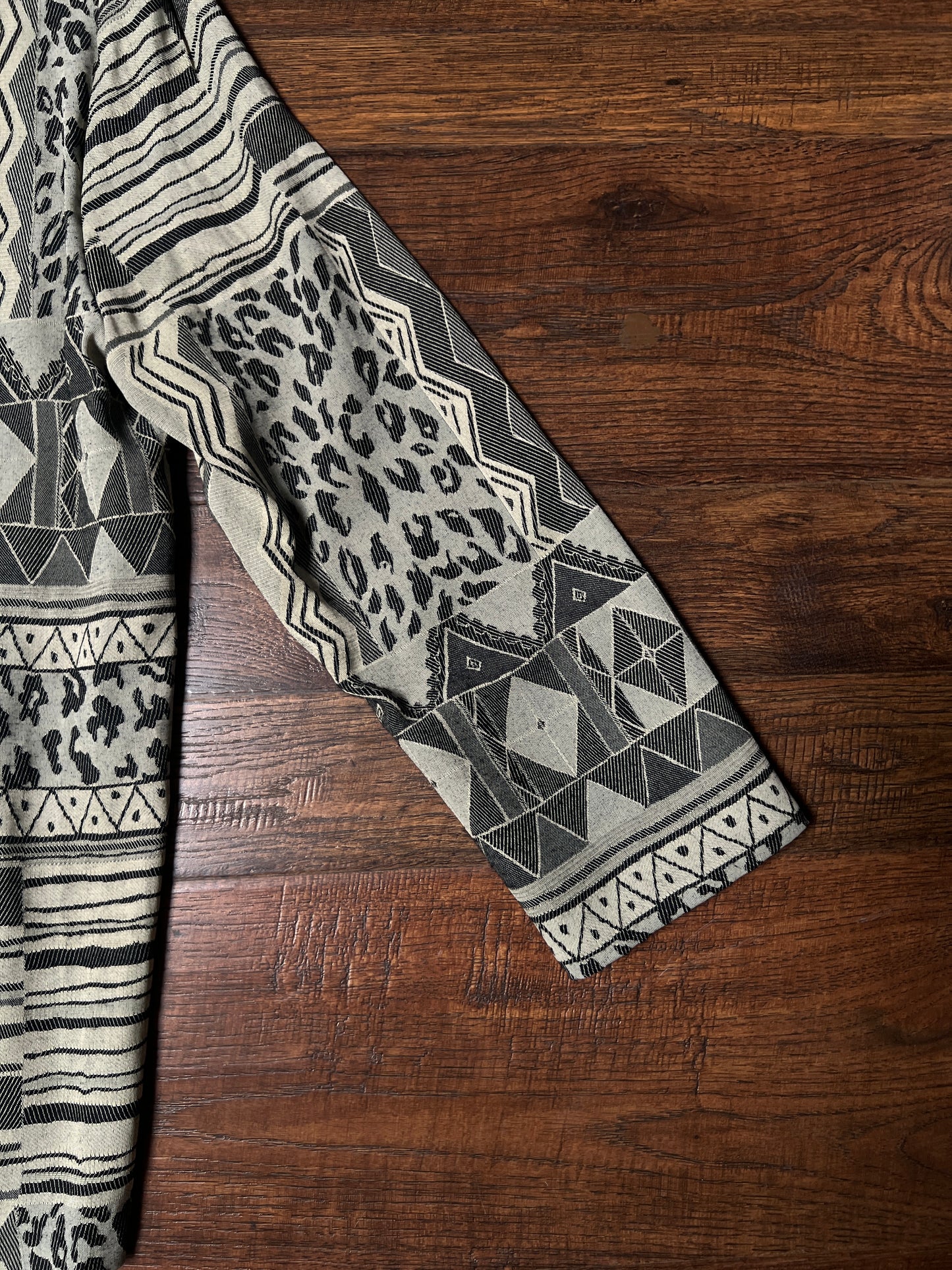 Vintage Signet Acetate Rayon Lightweight Jacket – Geometric Animal Print – Medium