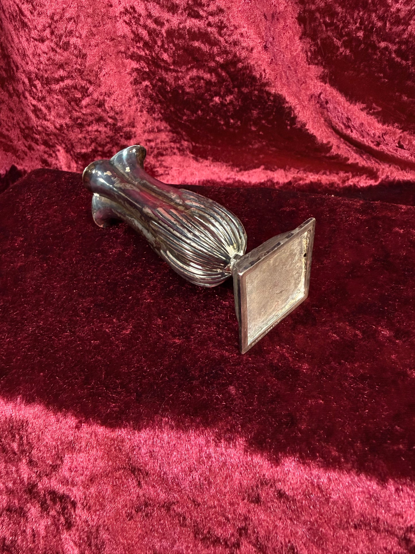 Vintage Silver Plated Bud Vase – Fluted Pedestal Urn Form