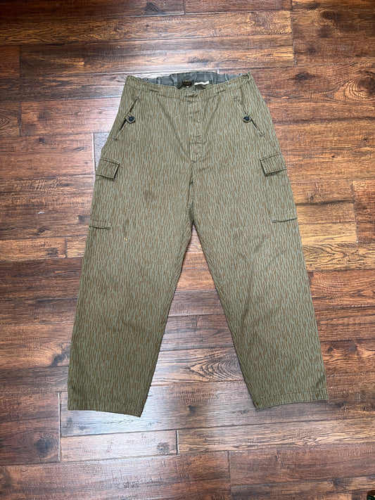 Vintage East German Army M48 Cotton Cargo Pants – Raindrop Strichtarn Camo Military Trousers - X-Large