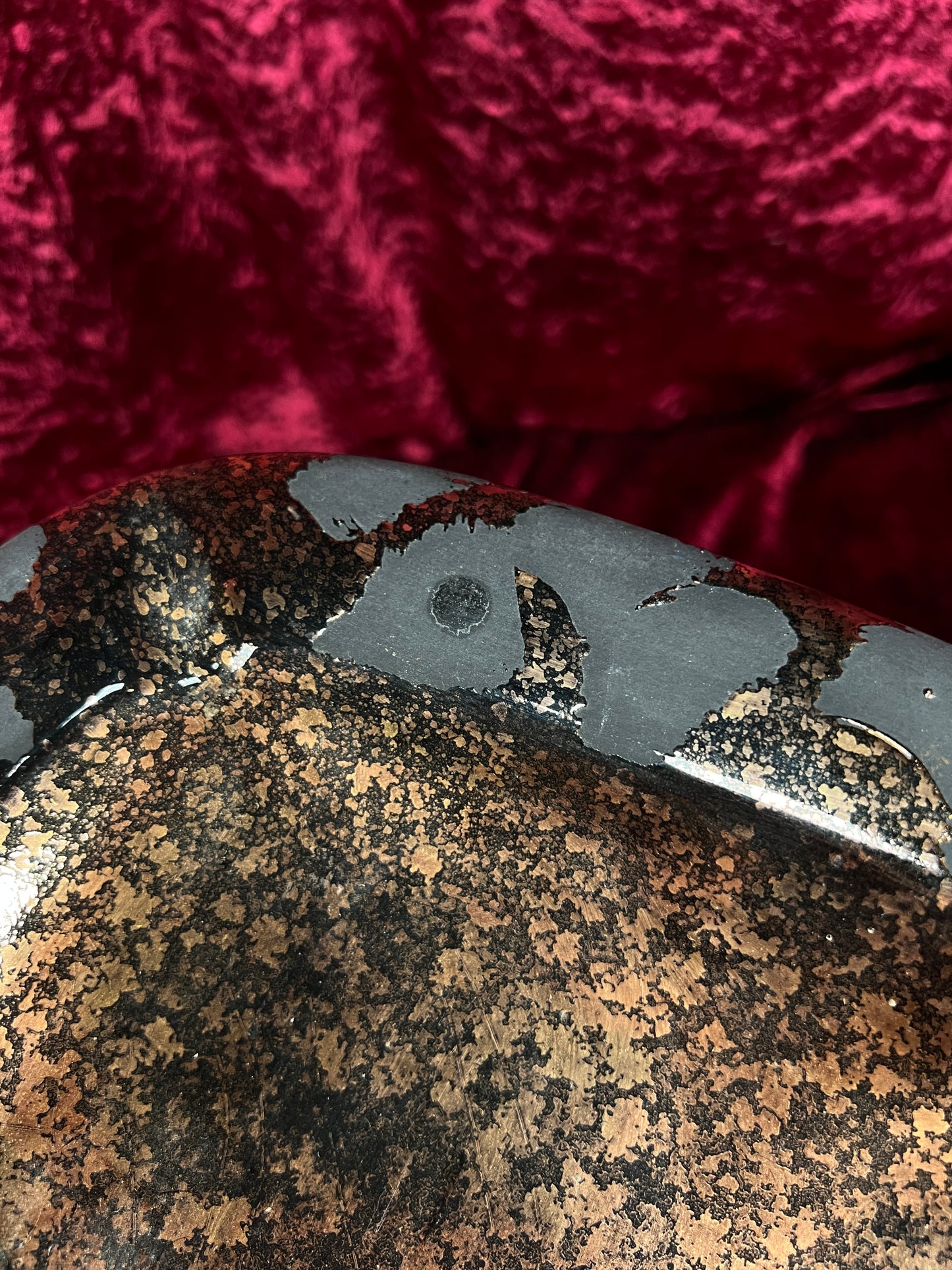 Vintage Mid Century Ceramic Ashtray - Westwood California Metallic Gold Black Leopard Print Glaze