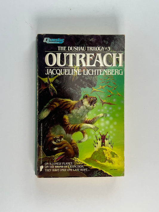 Vintage Paperback - Outreach - The Dushau Trilogy #3 - Jacqueline Lichtenberg - 1986 Warner Books