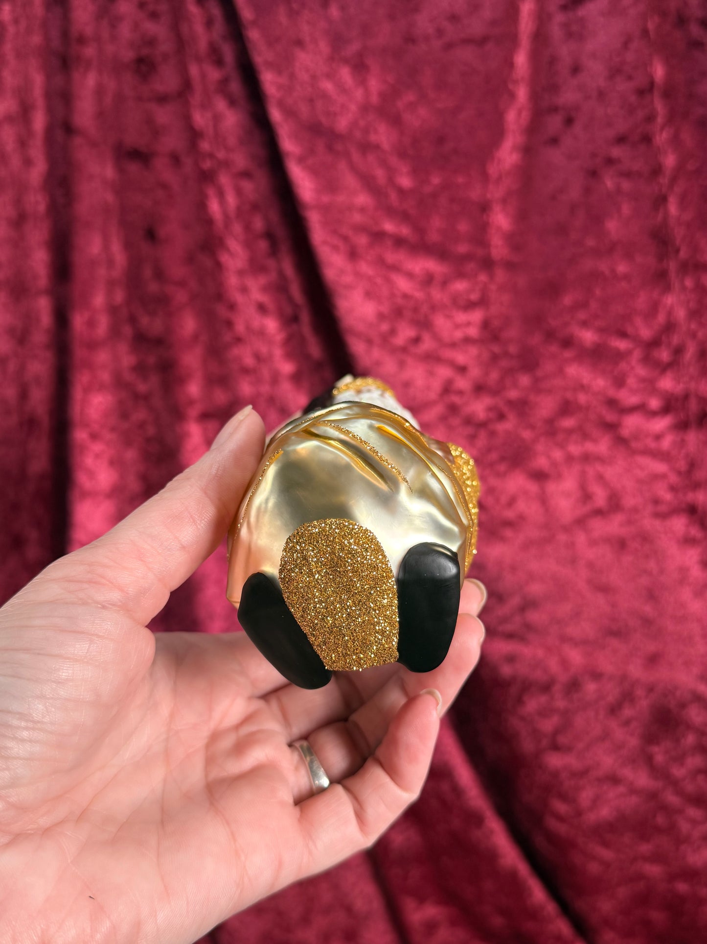 Vintage Christmas - Handblown Glass Ornament - Red Santa Claus with Toy Sack - Patricia Breen - Poland